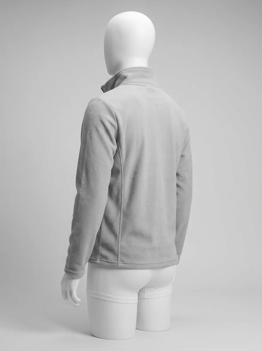 Pull col zippé polaire homme outdoor chaud - Vue 6 - Pull col zippé